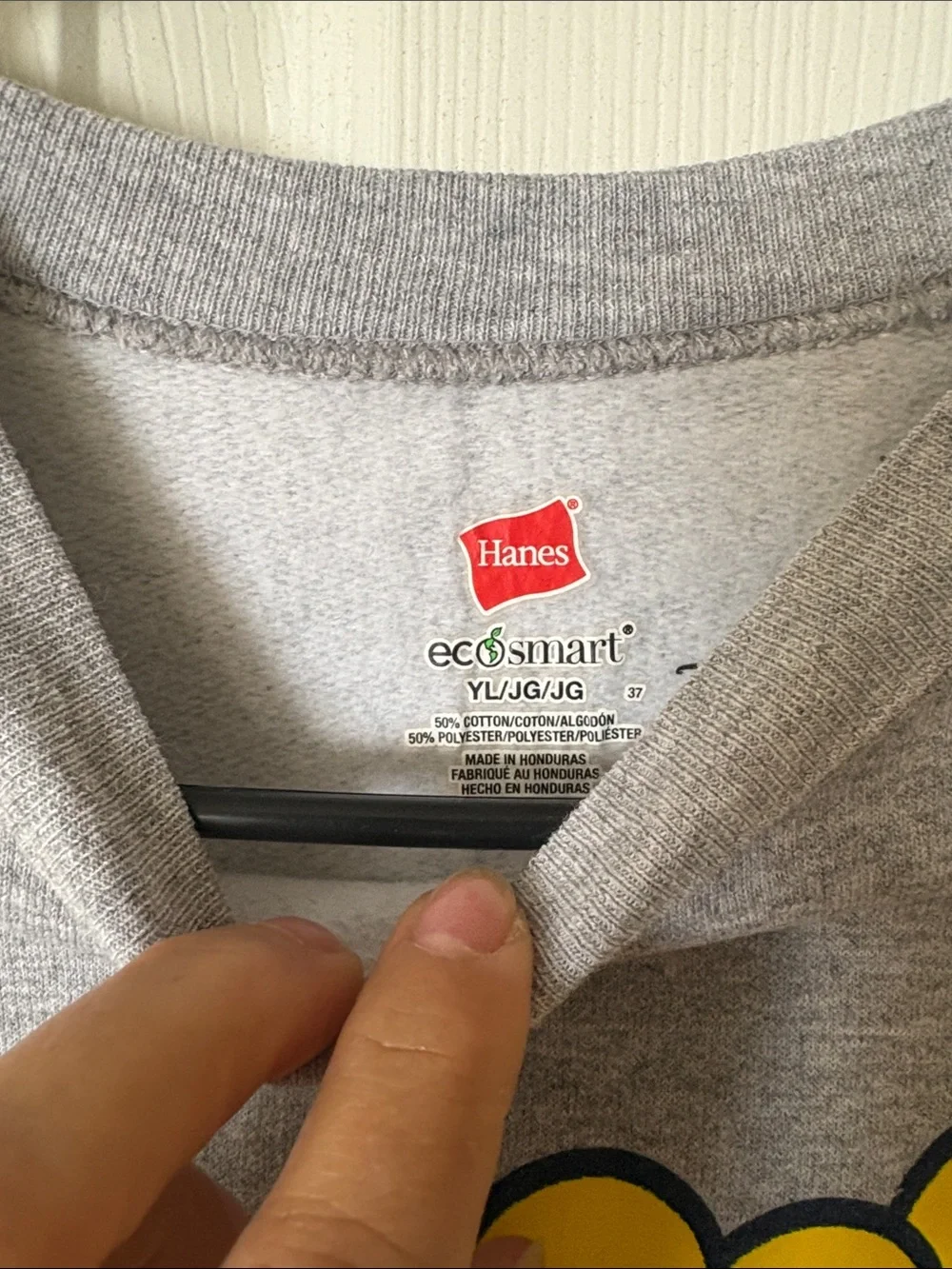 Disney Gray Sweatshirt with Yellow 'Oooooh!' and Green Alien Trio, Jlarge